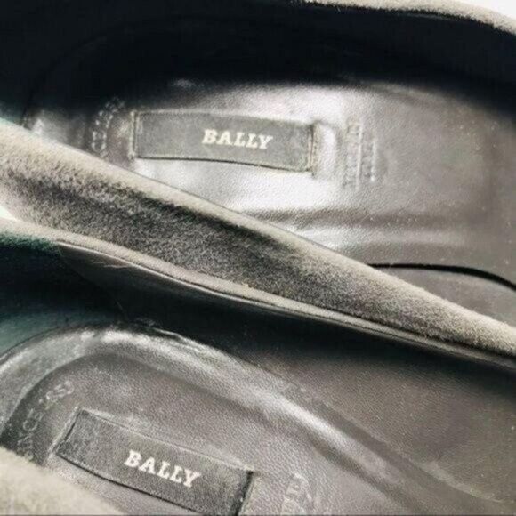 Bally womans gray suede platform heels US 8.5 EU39 BoxM peep toe - Picture 6 of 7